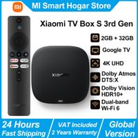 xiaomi tv box s 3 generacion reproductor multimedia android smart tv box 4k ultra hd wifi 6 google tv dolby vision hdr10 asistente de google