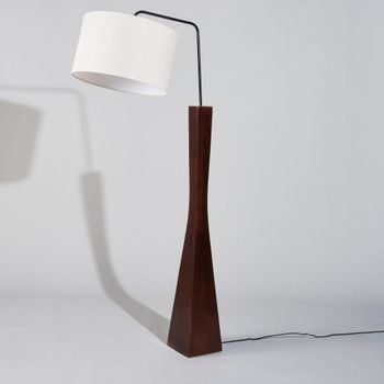 Lámpara de pie de madera de mango en voladizo Alt. 172 cm