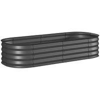 jardinera exterior 150x62x30 cm gris oscuro