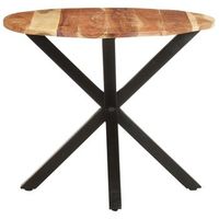 mesa auxiliar  mesa de apoyo de madera maciza de acacia 68x68x56 cm