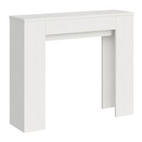 consola extensible 90x25181cm efecto madera fresno blanco
