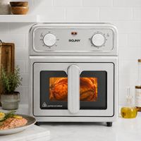 horno freidora de aire rouny de 65l con ventana de visualizacion cesta de acero inoxidable 304 cuerpo totalmente metalico y coccion sin rotacion