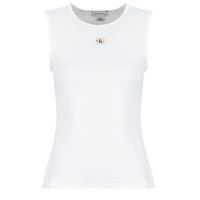 calvin klein jeans camiseta tirantes sl woven label 2x2 baby rib cuto para mujer