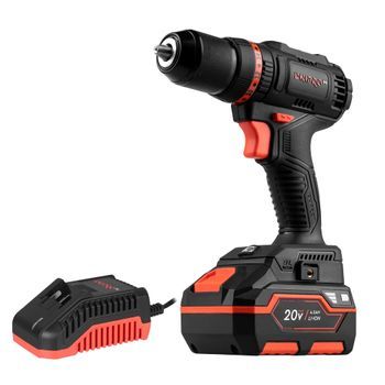 Dnipro-m Taladro Atornillador Cd-201hbc Compact - Brushless 20v 45nm Con Percutor, 2 Velocidades, Portabrocas 13mm - Batería 4ah Y Cargador