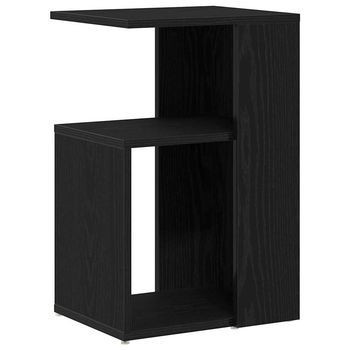 Mesa Lateral | Mesas Auxiliar Roble Negro 36 X 30 X 56 Cm Madera De Ingeniería