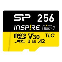 tarjeta microsd silicon power inspire 256gb uhs-i u3 v30 170mbs 150mbs negra amarilla