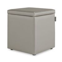 puff cubo arcon polipiel gris claro 1 unidad
