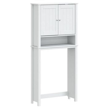 Mueble Para Lavadora Berg Madera Maciza Blanco 76x27x164,5 Cm Vidaxl