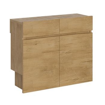 Banco Kalius De Madera Con Ruedas Extensible Hasta 300 Cm - Juego De 2-color Natural