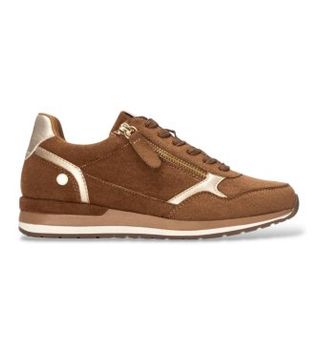 Xti para mujer. 14636802-CAMEL Zapatillas 146368 marrón claro (39), 3 a 5cm, Cordones, Cremallera, Casual