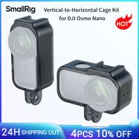 kit de carcasa vertical a horizontal para camara de accion smallrig para dji osmo nano con soporte de zapata fria de 14-20 para grabacion en angulo ultrabajo