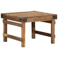 mesa de centro 60x55x40 cm madera maciza reciclada - marron