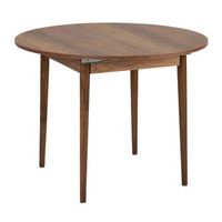 mesa de comedor de madera extensible viona 100 x 100 x 75 cm - nogal barok
