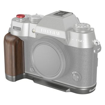 Empuñadura De Madera En Forma De L Smallrig 4736 Para Fujifilm X-t50, Color Plata Carbón