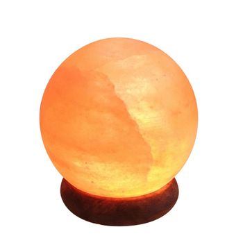 Lámpara usb de cristal de sal del himalaya esfera 