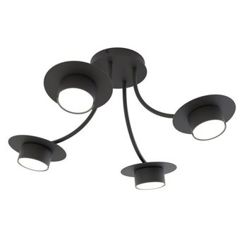 Lámpara de techo daxi negro (4 luces)