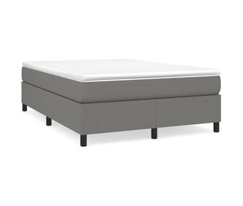 Estructura de cama box spring tela gris oscuro 140x200 cm