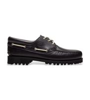 timberland para hombre tb0a2pdqajc1 nauticos de 3 ojales de piel negro 41 w plano cordones casual