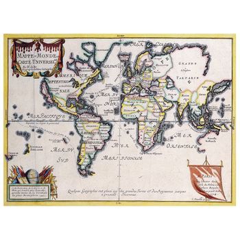 Legendarte - Cuadro Lienzo, Impresión Digital - Mapa Antiguo No. 9 - Decoración Pared Cm. 80x100