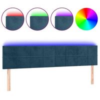 cabecerocabecero camapanel de cabecera con led de terciopelo azul oscuro 180x5x7888 cm