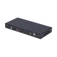 conmutador kvm startechcom displayport 4k 60hz 2 puestos 4 usb consola audio acero