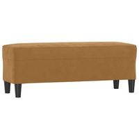 banco de terciopelo marron 100x35x41 cm vidaxl