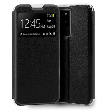 Cool Funda Flip Cover Liso Negro para Samsung Galaxy S20 Ultra