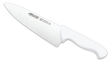 Cuchillo cocinero de acero inoxidable nitrum de 200 mm mango blanco