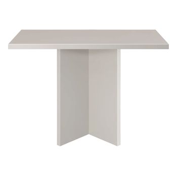 Mesa de comedor cuadrada tablero laminado de 3cm taupé 100x100cm