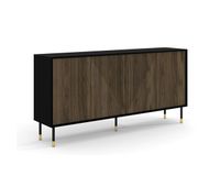 bufe 4 puertas aglae madera y negro