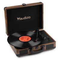 tocadiscos audizio rp116w bluetooth usb mp3 3 velocidades marron