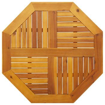 Tablero De Mesa Octogonal Madera Maciza De Acacia 80x80x2,2 Cm Vidaxl
