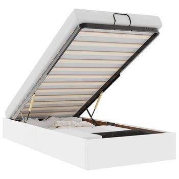 Estructura De Cama Otomana Sin Colchón Blanca 80x200 Cm Vidaxl