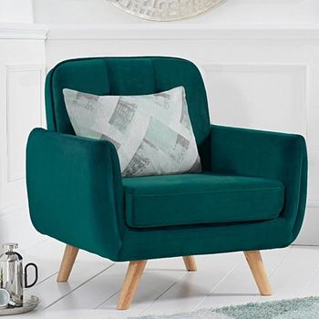 Camila Green Velvet Armchair