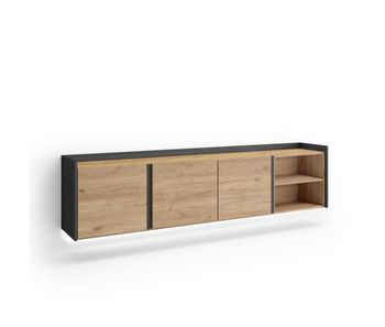 Mueble tv, televisión, muebles de salón, almacenaje, 207x35x50cm, para tv hasta 80