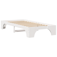 cama individual  estructura de cama blanca madera 100 x 200 cm rectangular cfw79268