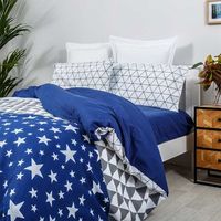 funda nordica triangle azul algodon poliester multicolor cama de 200