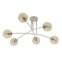 plafon de techo siret moca ambar 6 luces
