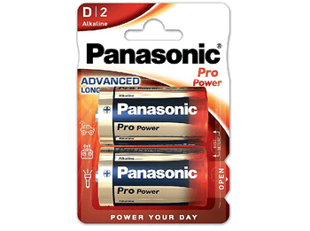 Pilas - Panasonic LR20 Pro Power, 2 unidades
