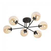 plafon de techo vesta ii ambar 6 luces
