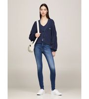 tommy jeans para mujer dw0dw09215 jeans sylvia cenidos azul 2532 casual algodon elastano