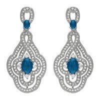 pendientes ornamentales bisuteria azul claro
