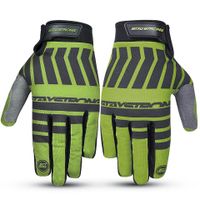 stay strong chev stripe youth gloves - green youth x large