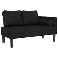 sofa divan con cojines tela negro vidaxl