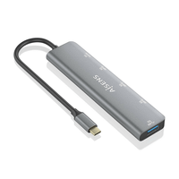 aisens hub usb 3 2 gen1 5g usb c usb c m 1xusb c pd100w h 1xusb c h 3xusb a h gris 15cm