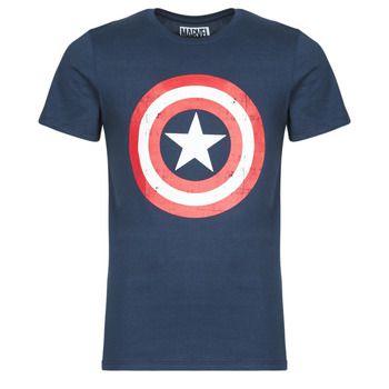 Yurban Camiseta MARVEL CAPTAIN AMERICA LOGO para hombre