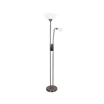 Lámpara De Pie Milano Bel Air 40w Con Brazo Orientable Plata 178 Cm
