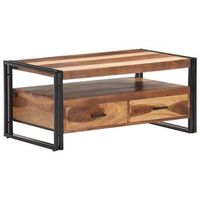 mesa de centro de madera maciza de acacia 100x55x45 cm vidaxl