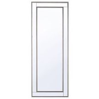 espejo de pared 50 x 130 cm vertical minimalista art deco plata antiguadorado para dormitorio o salon fenioux