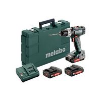 taladro a bateria percutor 18v 602317540 3 baterias li-power 18 v20 ah cargador y maletin metabo